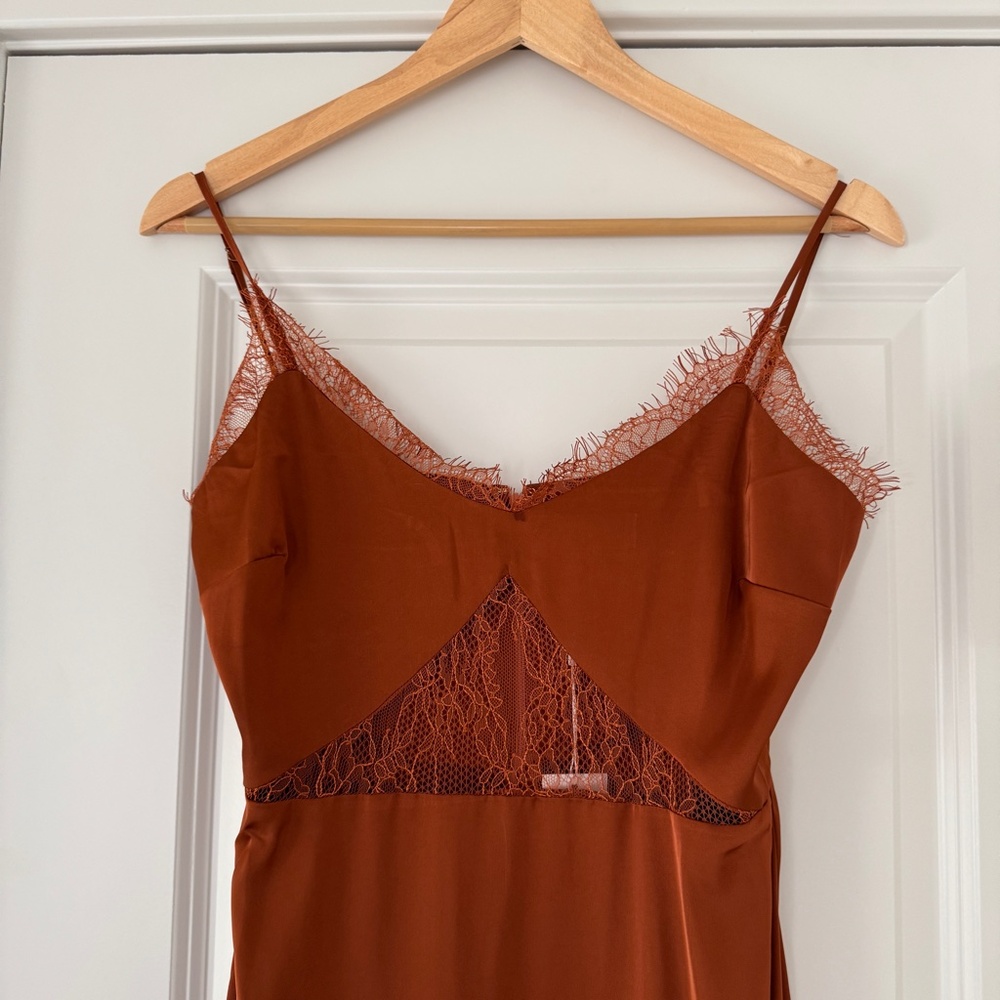 NEW WITH TAGS Petal & Pup Ariel Slip Dress - Rust Burnt Orange - Picture 7 of 7